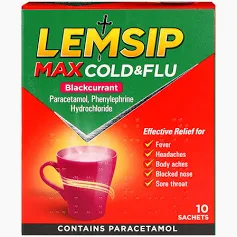 Lemsip Max Cold and Flu Blackcurrant