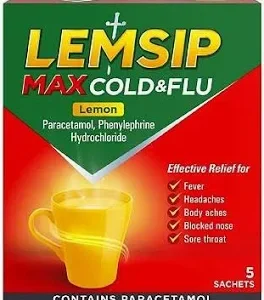 Lemsip Max Cold and Flu Lemon