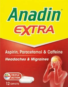 Anadin Extra Aspirin, Paracetamol & Caffeine 16 Caplets