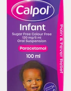 Calpol Infant Sugar Free Colour Free Paracetamol Oral Suspension