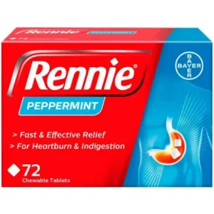 Rennie Peppermint Heartburn & Digestion Chewable Tablets