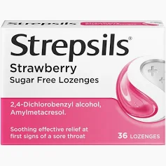 Strepsils Strawberry Sugar Free