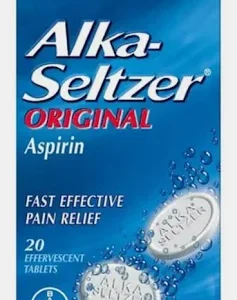 Alka-Seltzer Original Aspirin Pain Relief Effervescent Tablets