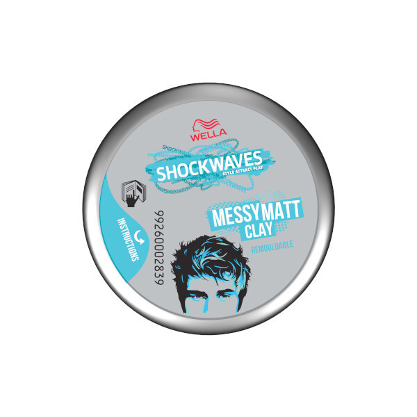 Wella Shockwaves Messy Matt Clay